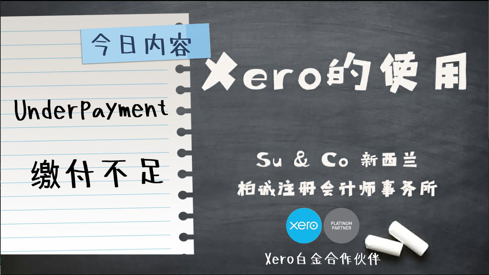 Xero的使用教程 - Underpayment 缴付不足